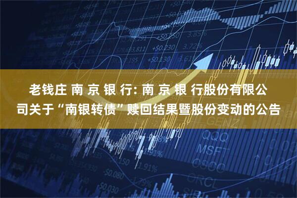老钱庄 南 京 银 行: 南 京 银 行股份有限公司关于“南银转债”赎回结果暨股份变动的公告